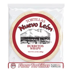 Nuevo Leon Burritos Wraps Flour Tortillas, Large