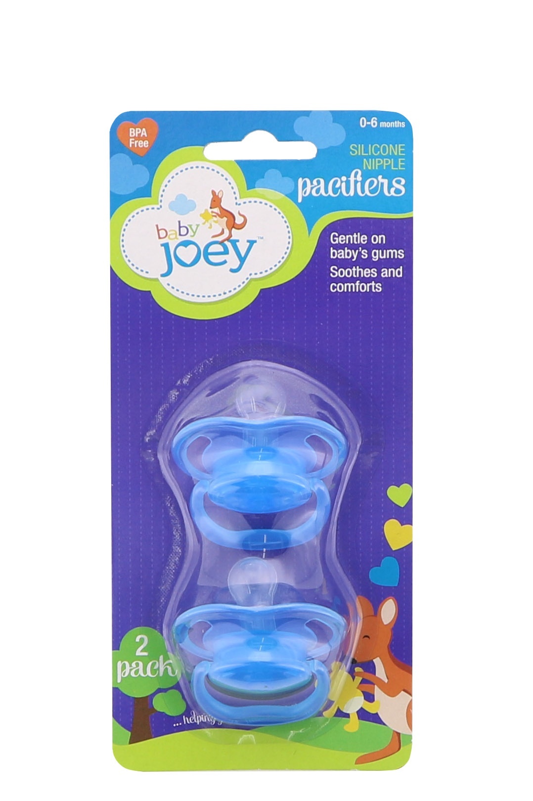 slide 1 of 1, Baby Joey Infant Pacifier Silicone, 2 ct