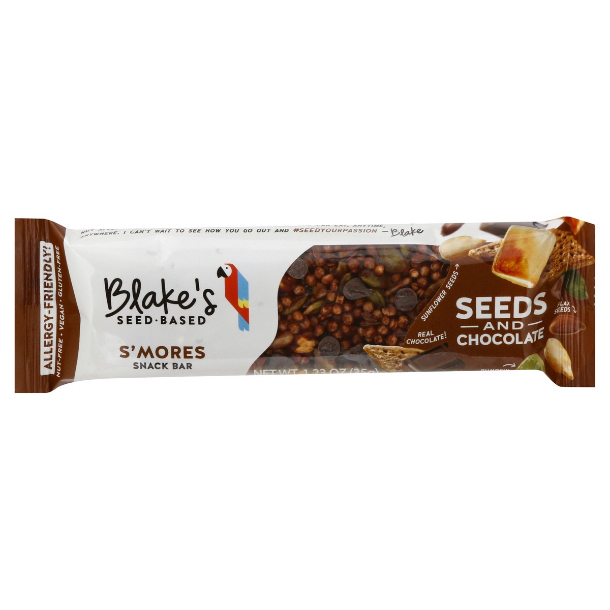 slide 9 of 13, Blakes Seed Based S'mores Snack Bar 1.23 oz, 1.23 oz