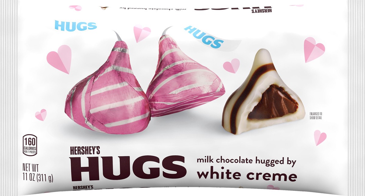 slide 3 of 3, Hugs Hugs White Creme Milk Chocolate 11 oz, 11 oz