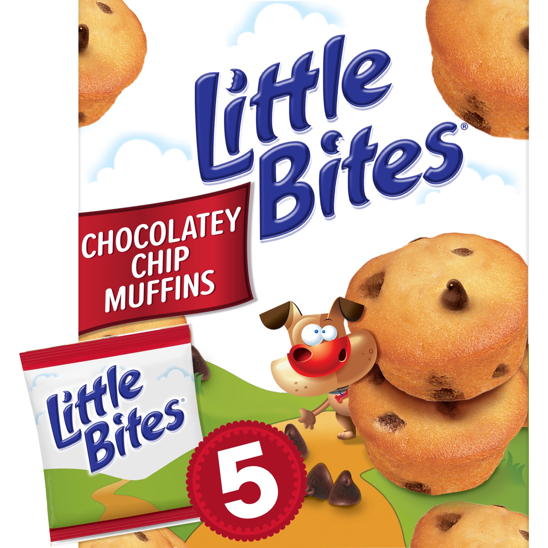 slide 1 of 8, Entenmann's Little Bites Chocolate Chip Mini Muffins, 5 packs, 7.5 oz, 5 ct