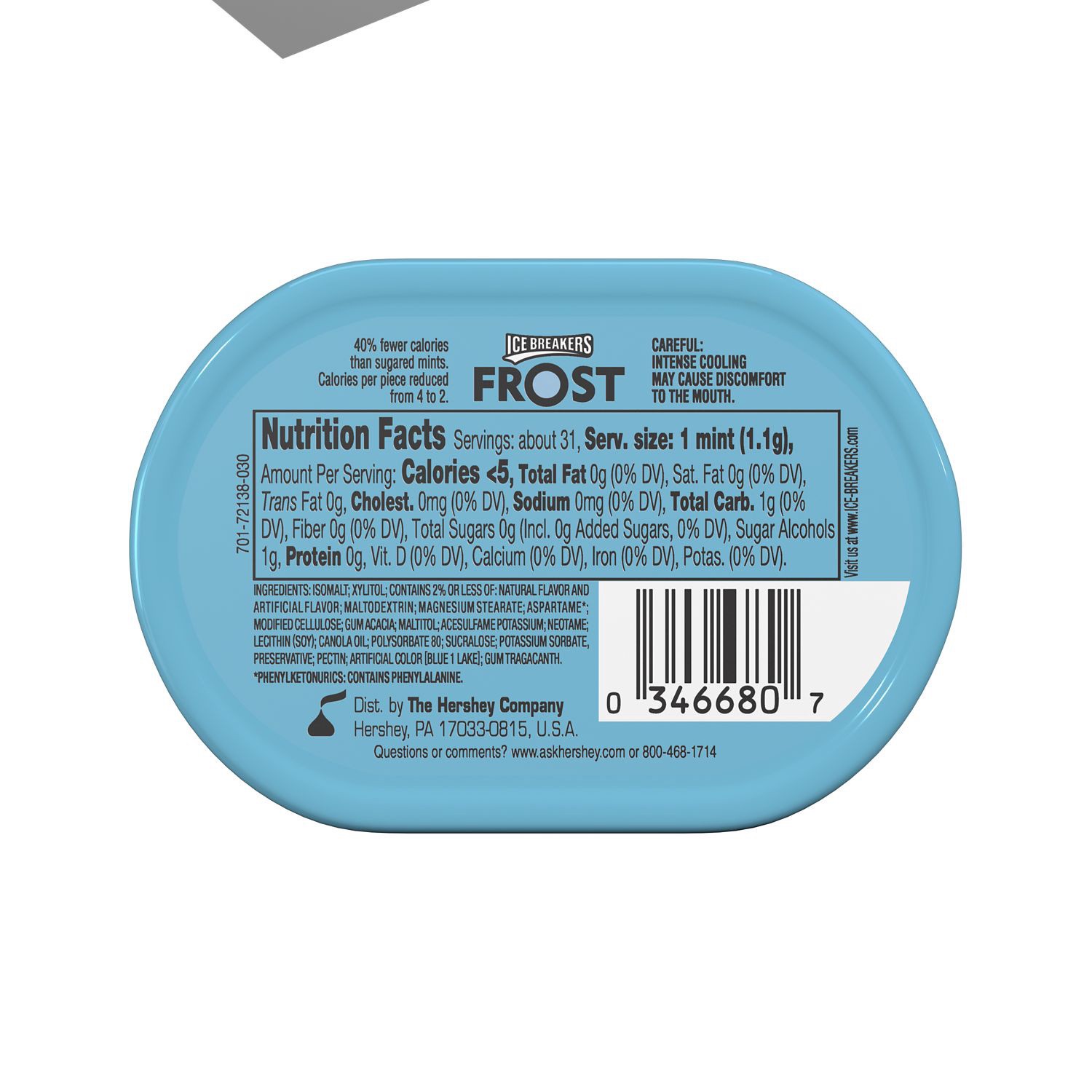 slide 3 of 5, Ice Breakers FROST Peppermint Flavored Sugar Free Breath Mints, 1.2 oz, Tin, 1.2 oz