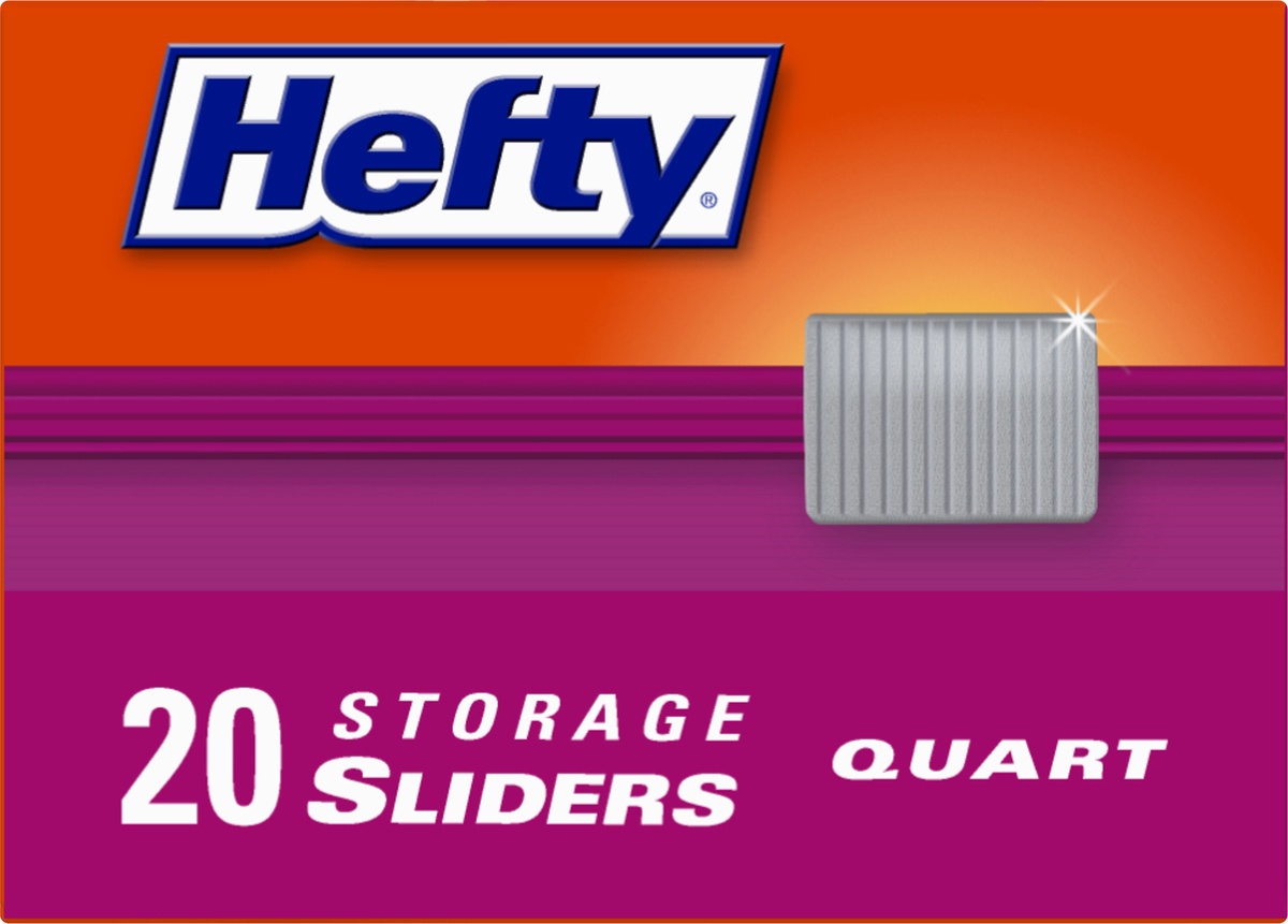 slide 4 of 9, Hefty Quart Slider Storage Bag, 20 ct