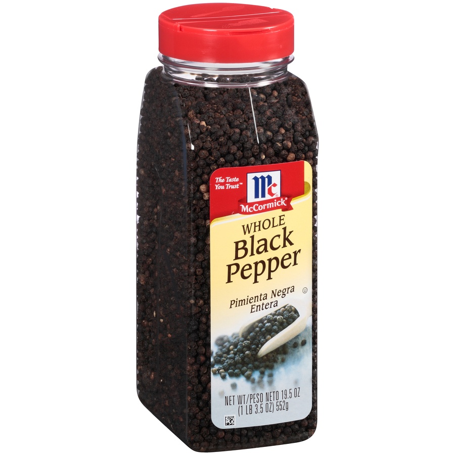 slide 2 of 6, McCormick Whole Black Pepper, 19 oz