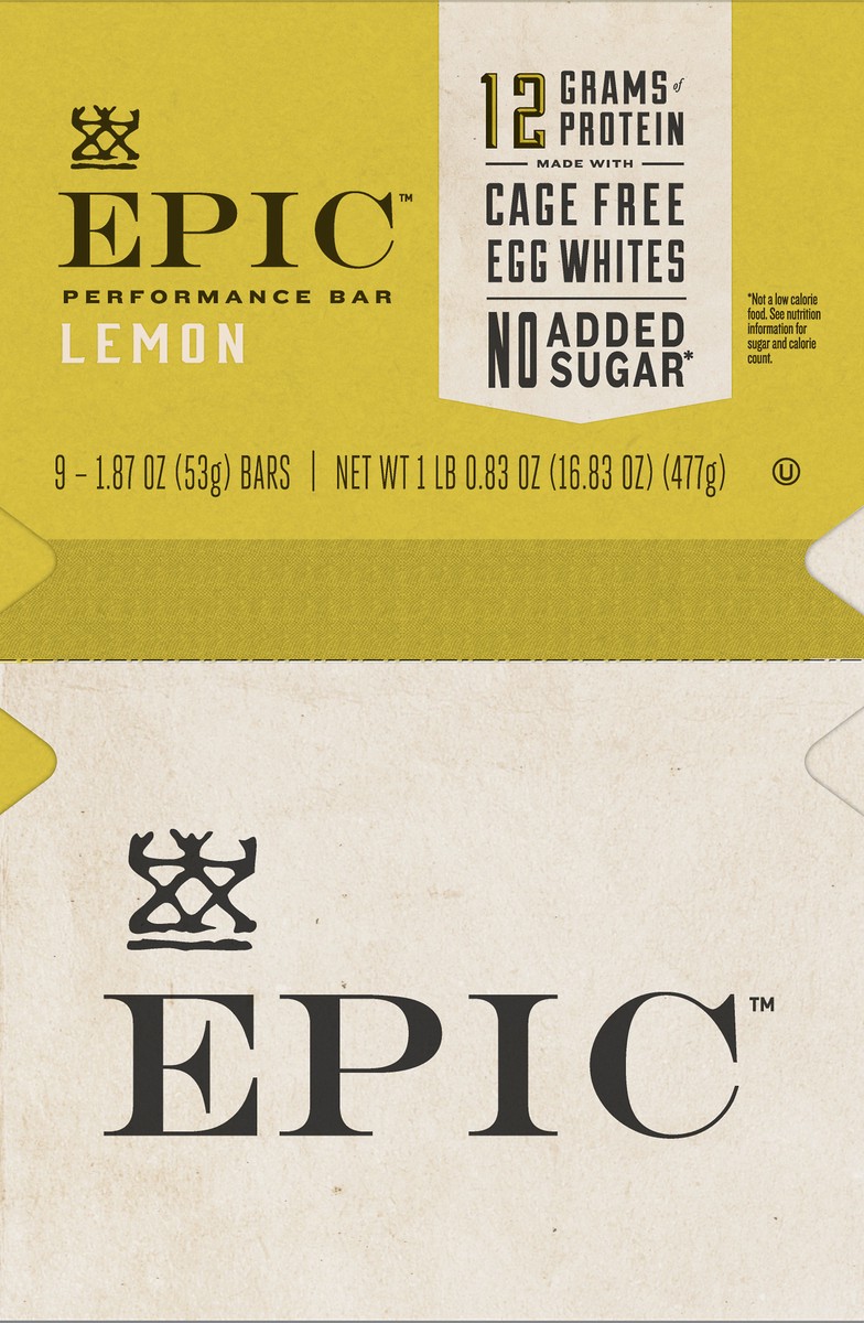 slide 11 of 12, Epic Lemon Performance Bar 9 ea, 9 ct