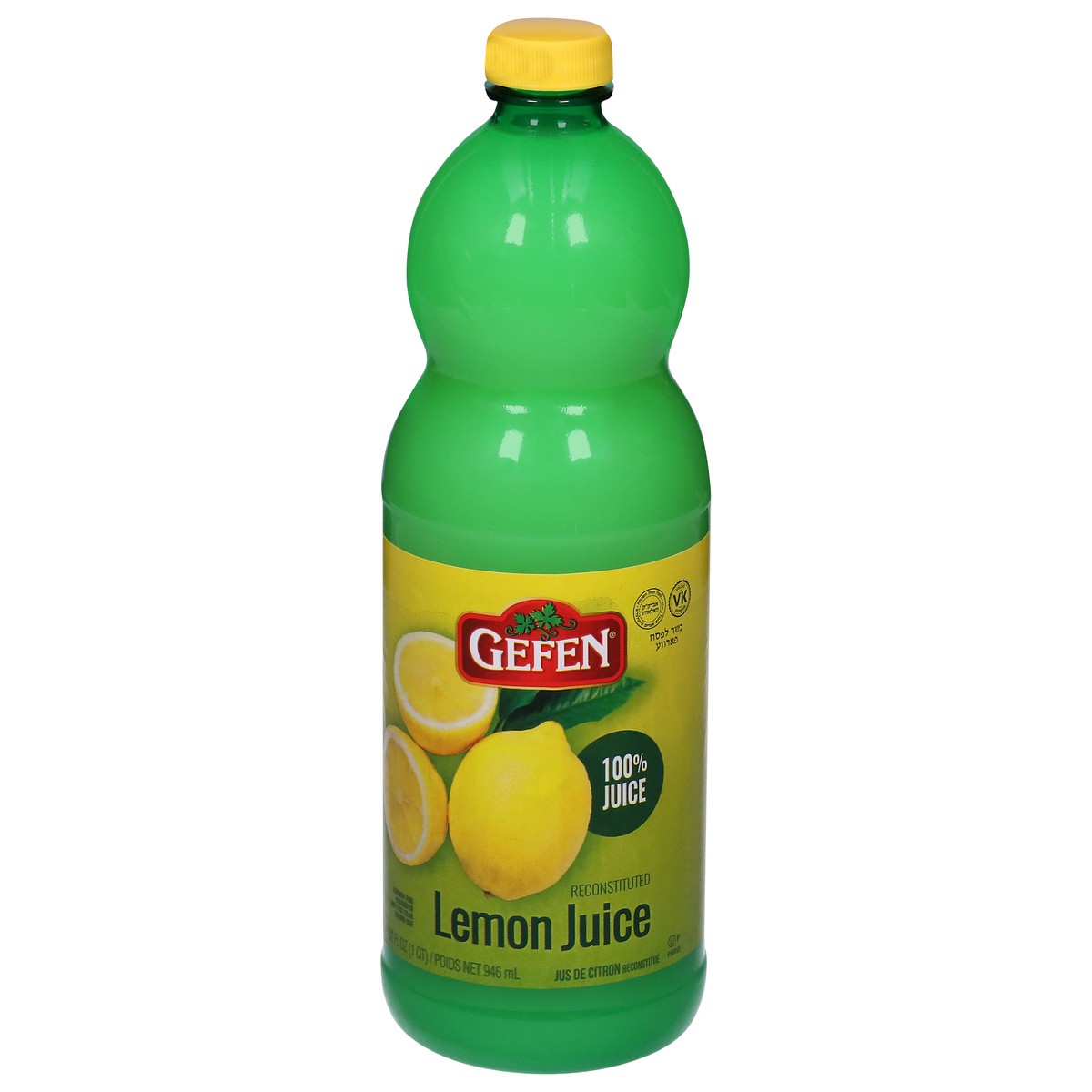 slide 1 of 9, Gefen Lemon Juice 100% - 32 fl oz, 32 fl oz