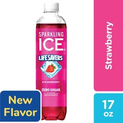 Sparkling Ice Lifesavers Zero Sugar Strawberry Sparkling Water 17 fl oz