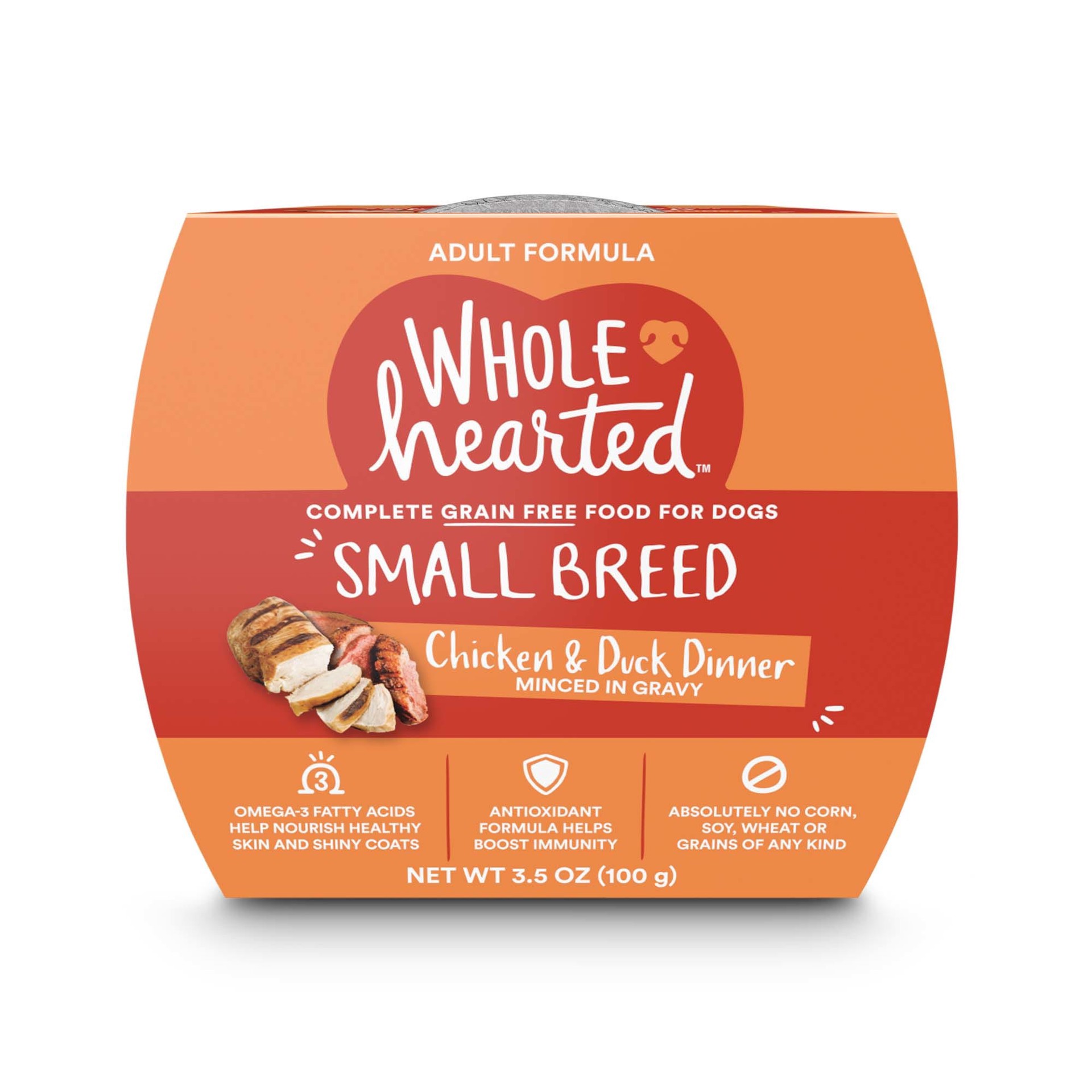 slide 1 of 1, WholeHearted Whd-Dog 3.5z Cup Chkn & Duck, 1 ct