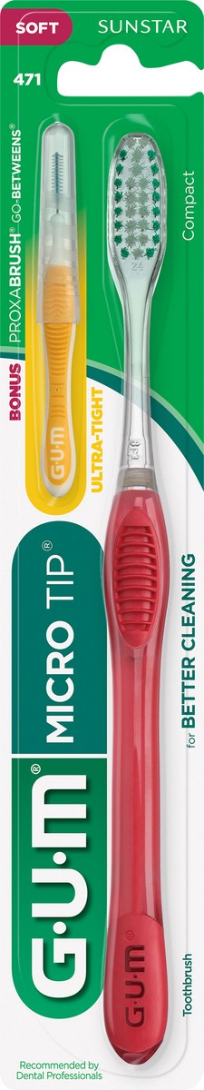 slide 3 of 4, Butler G-U-M Micro Tip Full Soft Toothbrush, 1 ct