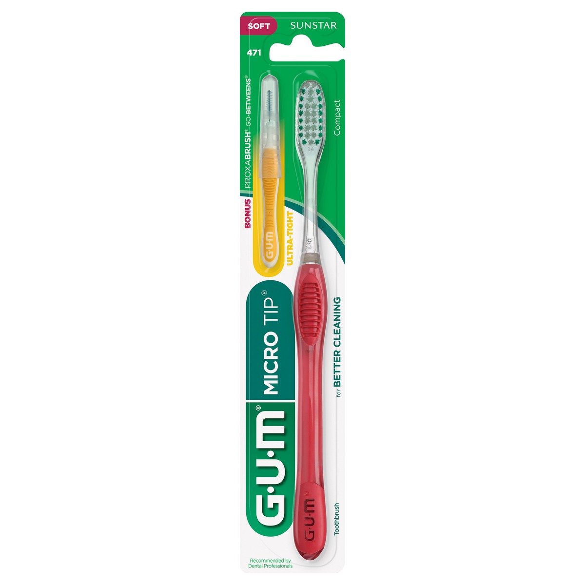 slide 1 of 4, Butler G-U-M Micro Tip Full Soft Toothbrush, 1 ct