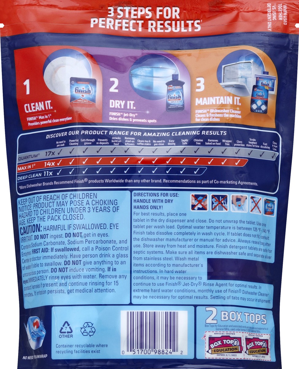 slide 4 of 6, Finish Automatic Dishwasher Detergent 23 ea, 23 ct