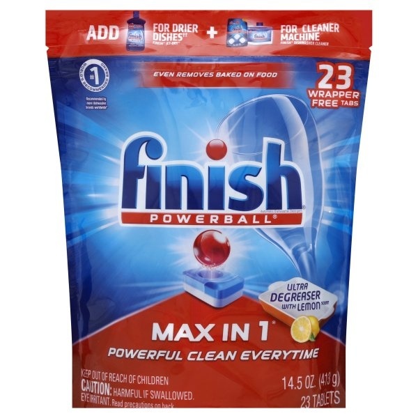 slide 1 of 6, Finish Automatic Dishwasher Detergent 23 ea, 23 ct