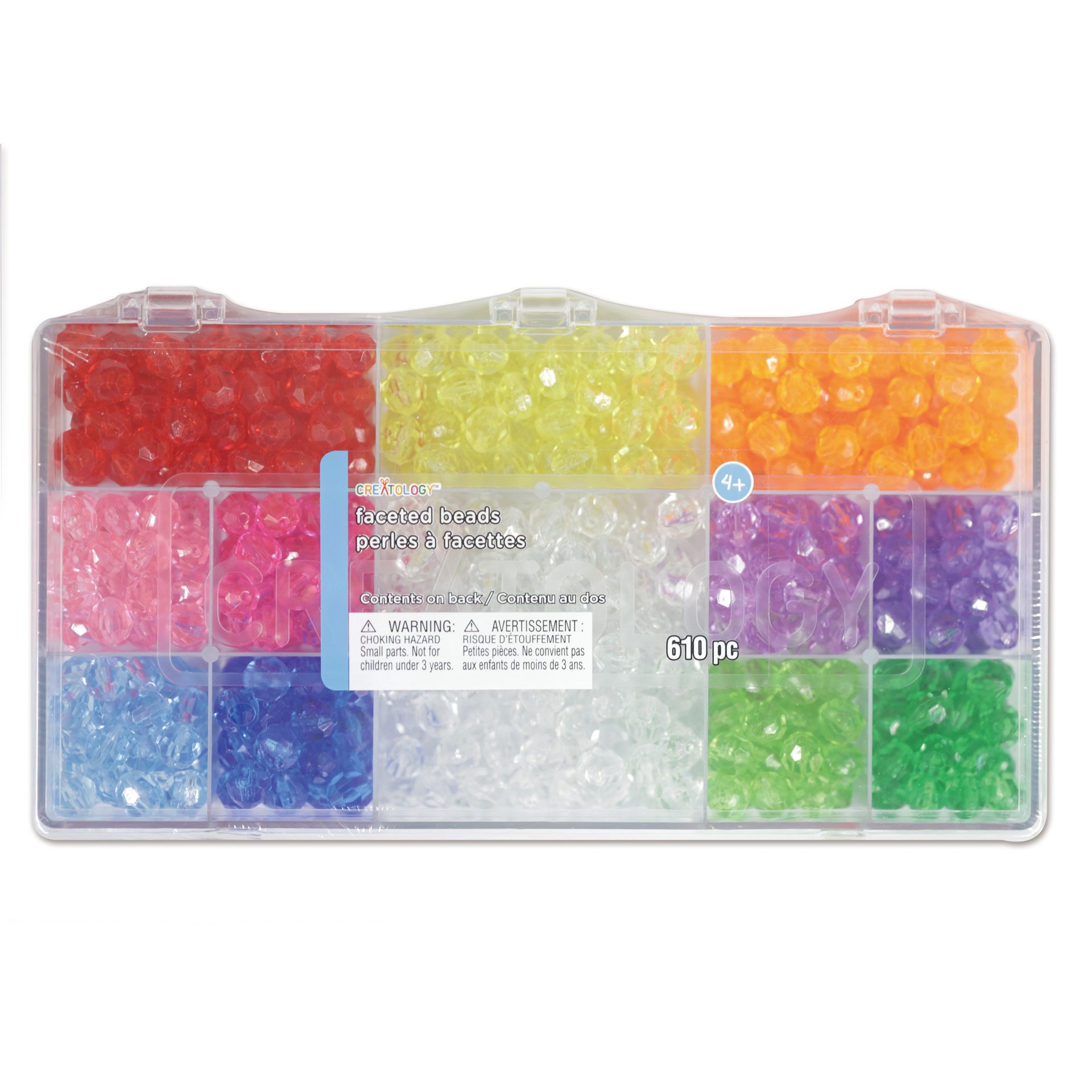 slide 5 of 5, Multicolor Faceted Plastic Beads By Creatology, 9mm X 9.5mm, 9.5mm