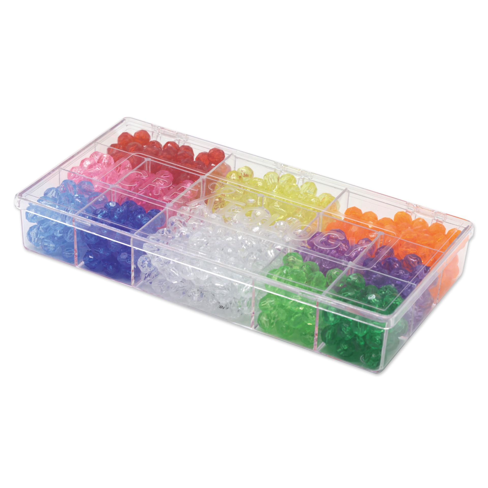 slide 3 of 5, Multicolor Faceted Plastic Beads By Creatology, 9mm X 9.5mm, 9.5mm