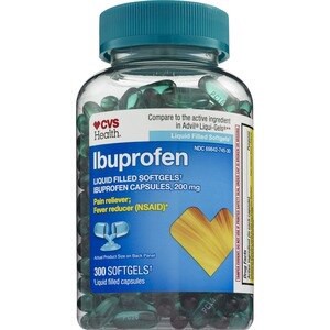 slide 1 of 1, CVS Health Ibuprofen 200 Mg Liquid Filled Softgels, 300 Ct, 1 ct