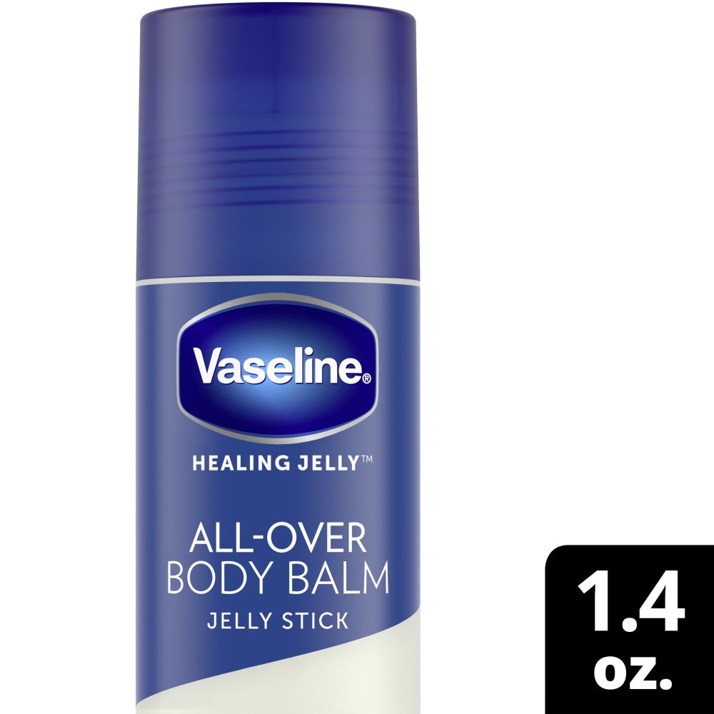 slide 1 of 4, Vaseline All-Over Body Balm Unscented Jelly Stick, 1.4 oz