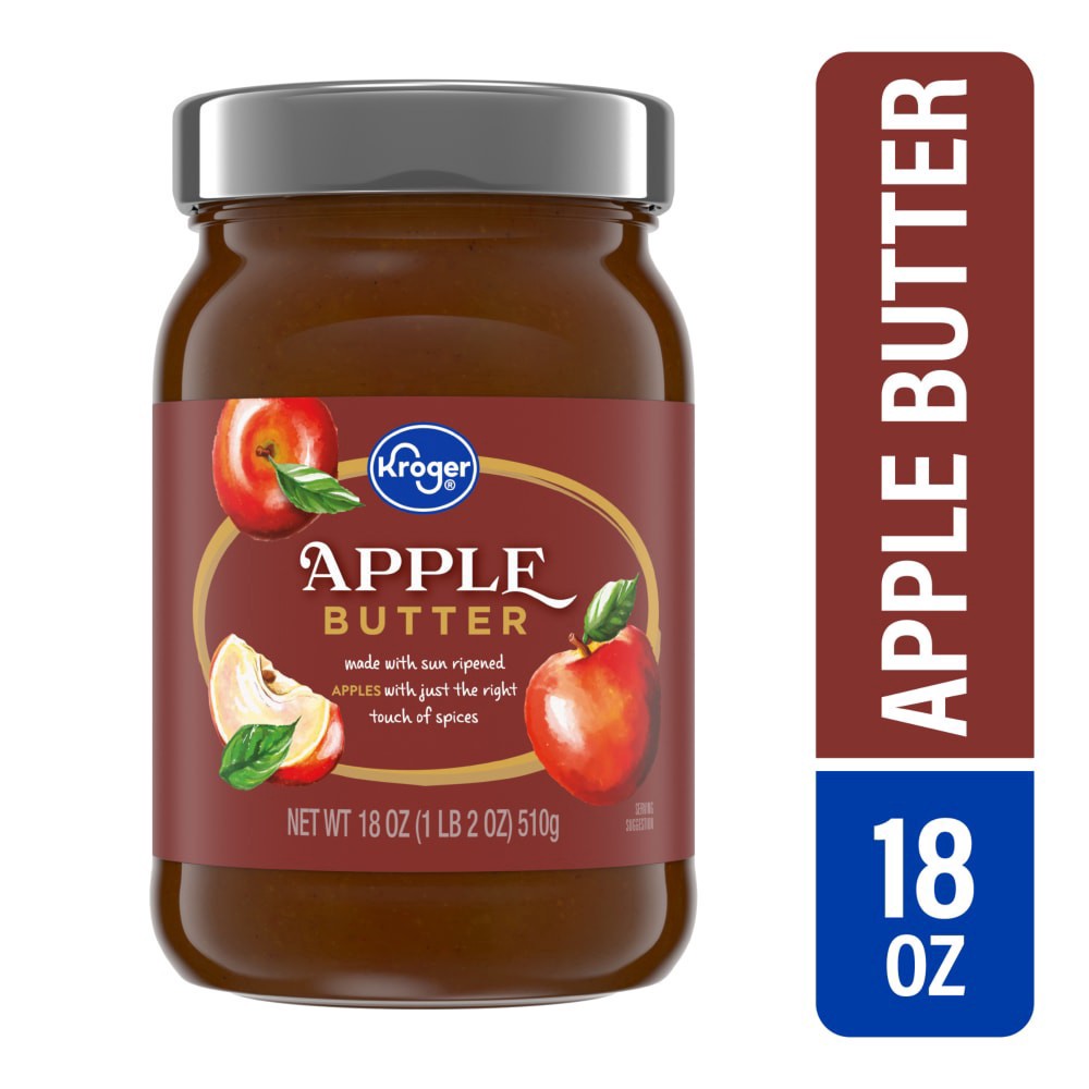 slide 1 of 2, Kroger Apple Butter, 18 oz