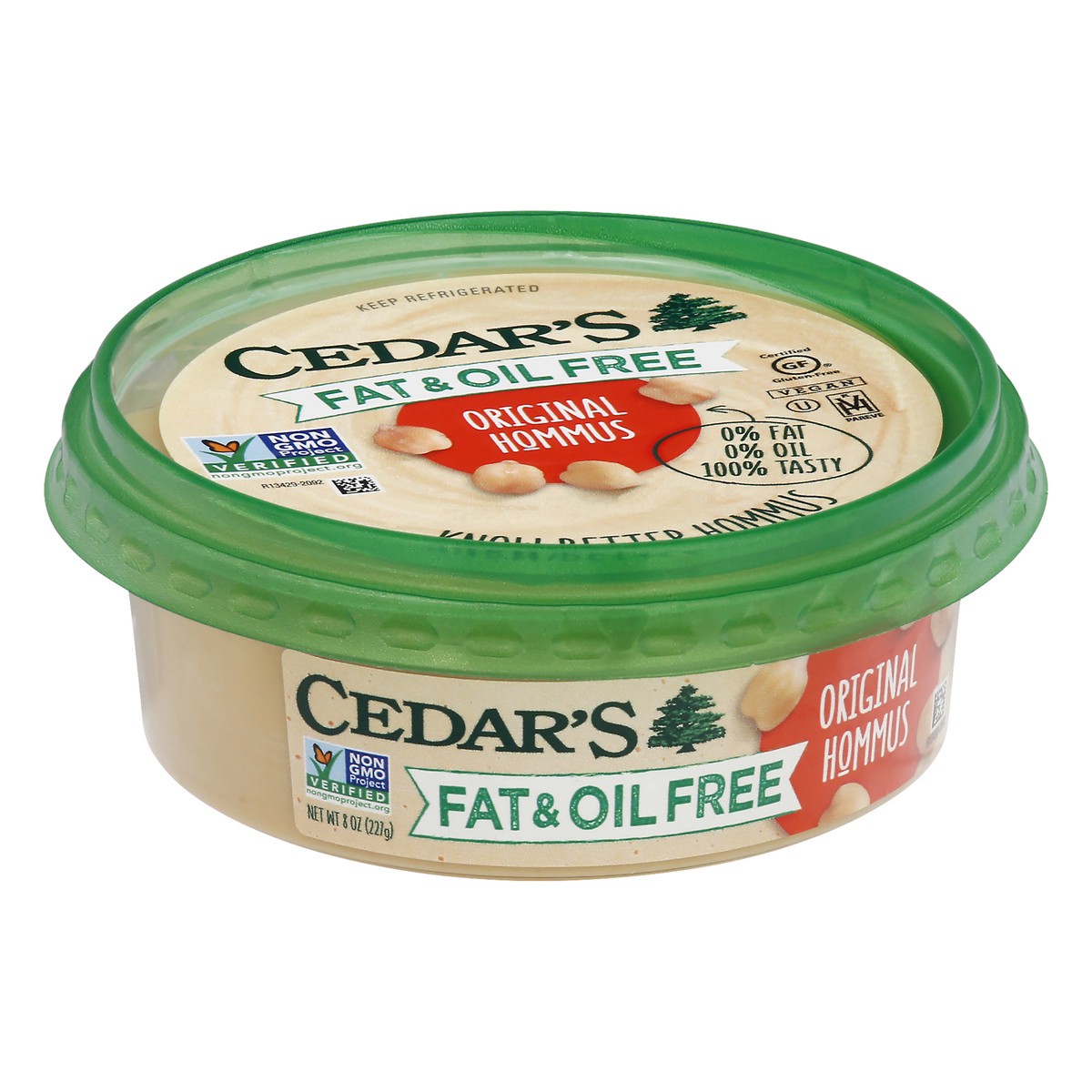 slide 5 of 10, Cedar's Foods Fat & Oil Free Original Hommus, 8 oz