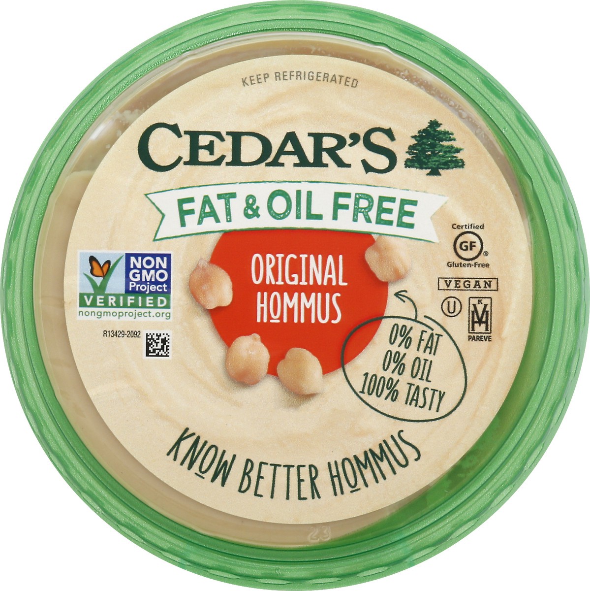 slide 8 of 10, Cedar's Foods Fat & Oil Free Original Hommus, 8 oz