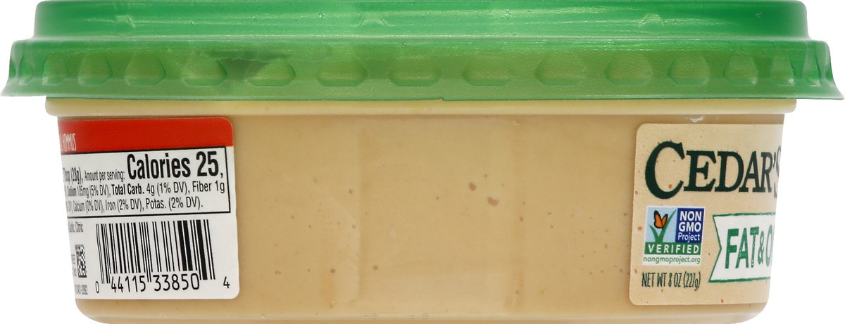 slide 9 of 10, Cedar's Foods Fat & Oil Free Original Hommus, 8 oz