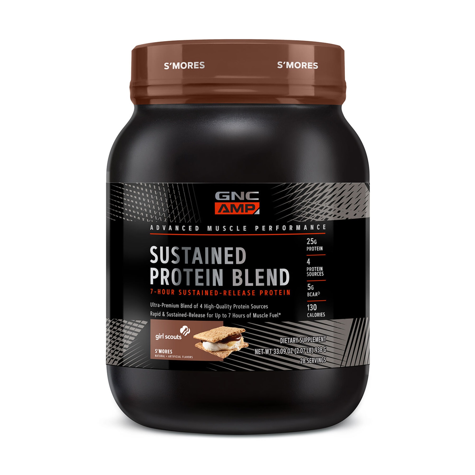 slide 1 of 1, GNC AMP Sustained Protein Blend - Girl Scout S'mores, 1 ct