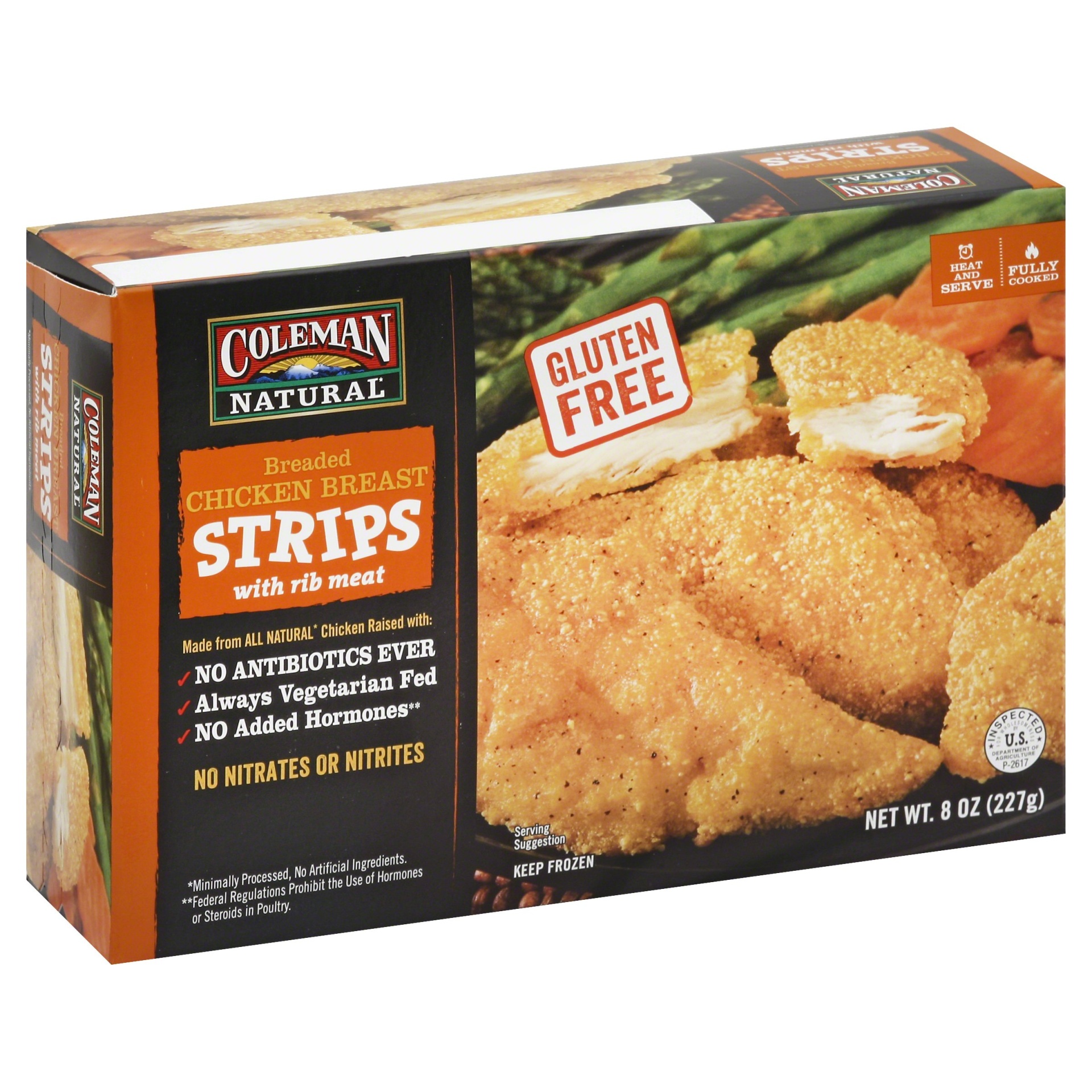 slide 1 of 1, Coleman Chicken Breast Strips 8 oz, 8 oz