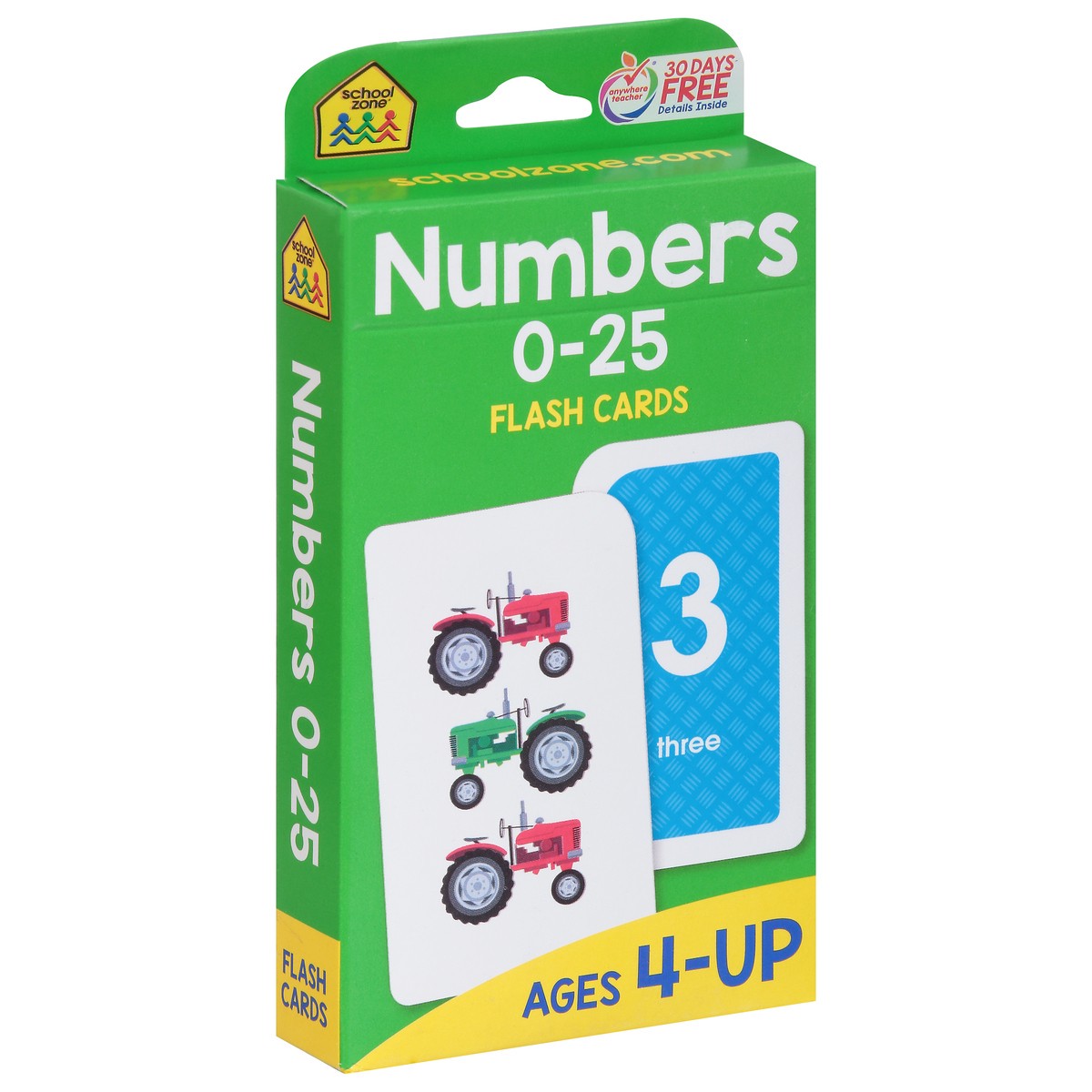 slide 2 of 9, School Zone Flash Cards Numbers, 1 ct