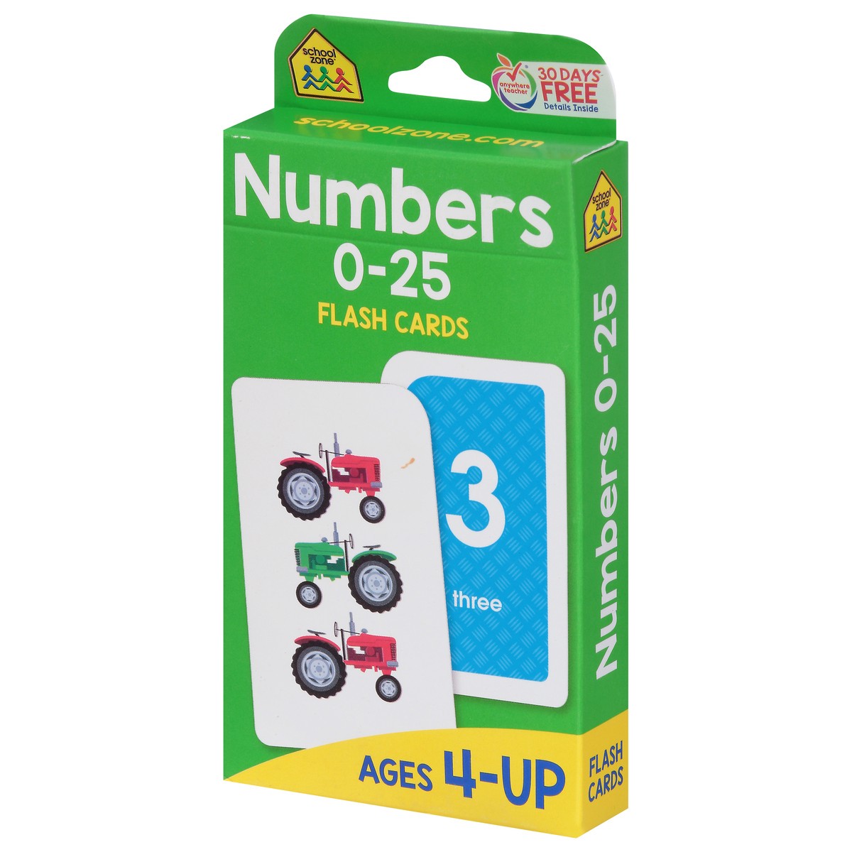 slide 7 of 9, School Zone Flash Cards Numbers, 1 ct