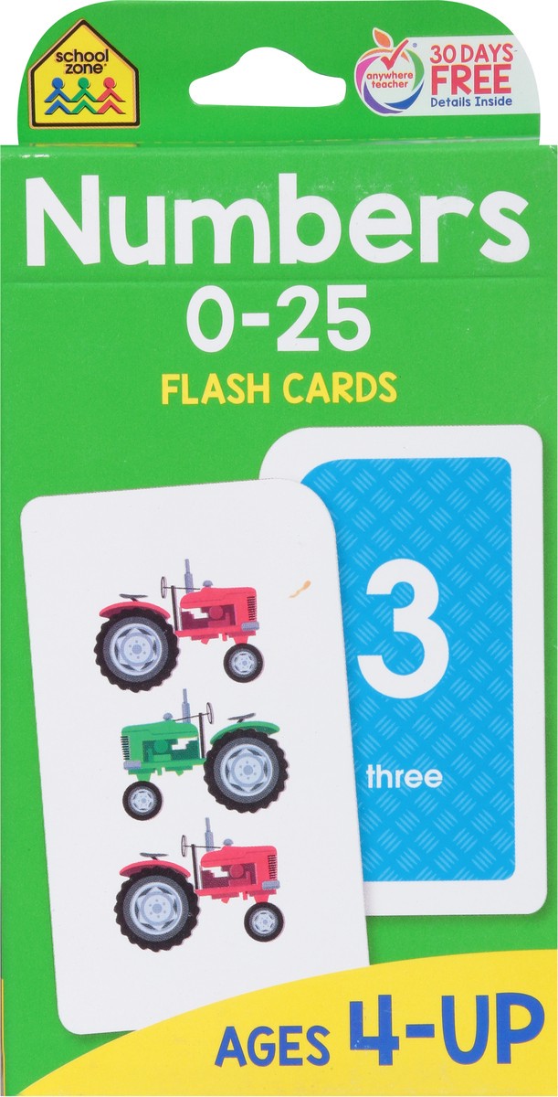 slide 6 of 9, School Zone Flash Cards Numbers, 1 ct