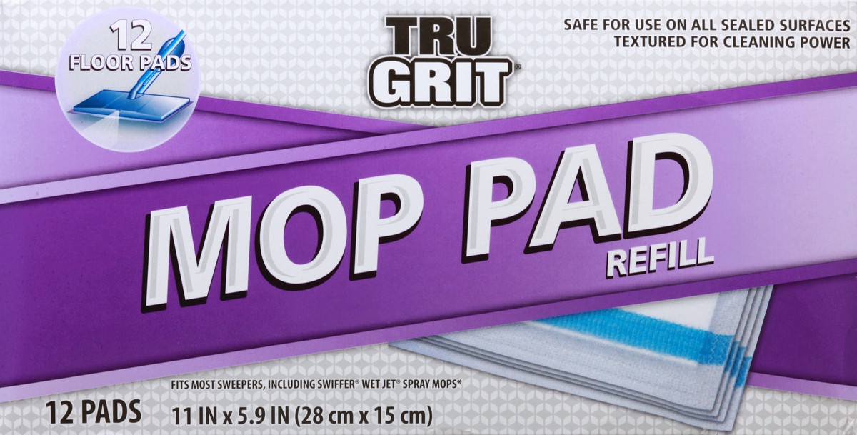 slide 1 of 11, Tru Grit Mop Pad 12 ea, 12 ct