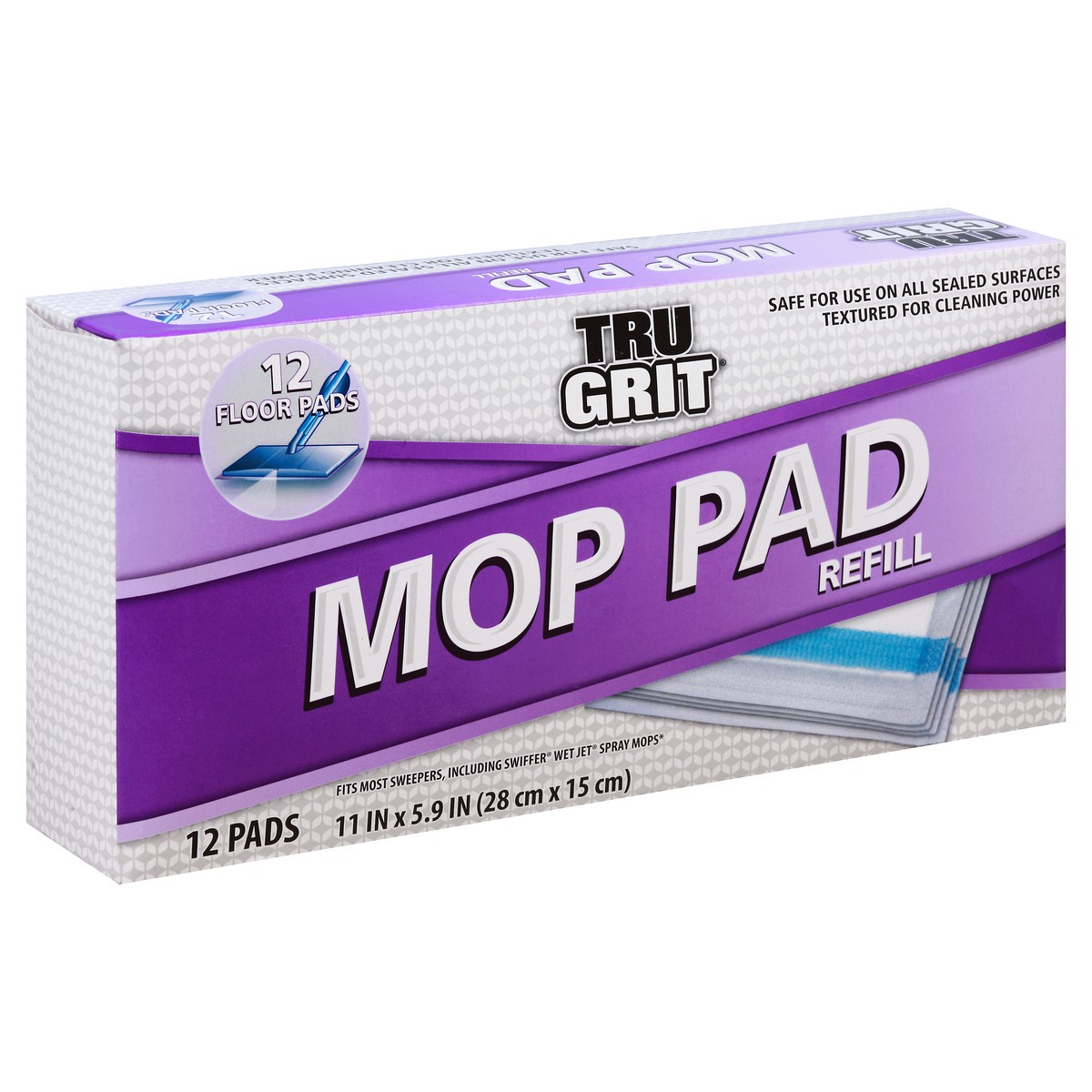 slide 6 of 11, Tru Grit Mop Pad 12 ea, 12 ct