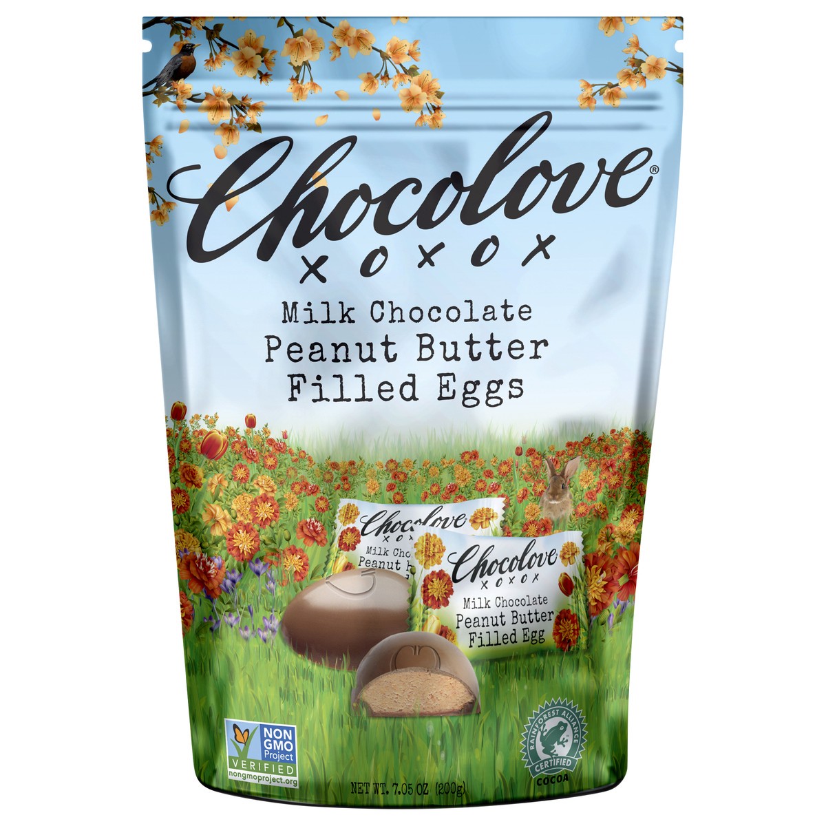 slide 1 of 5, Chocolove Milk Chocolate Eggs, Peanut Butter Filled, 7.05 oz