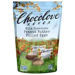 Chocolove Milk Chocolate Eggs, Peanut Butter Filled - 7.05 oz