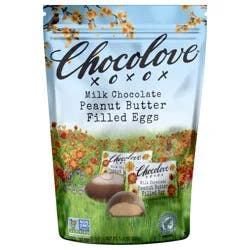 Chocolove Milk Chocolate Eggs, Peanut Butter Filled - 7.05 oz