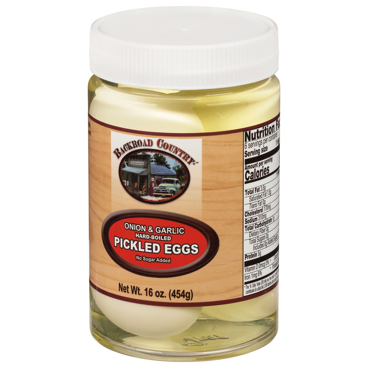 slide 5 of 9, Backroad Country Onion & Garlic Pickled Eggs 16 oz, 16 oz