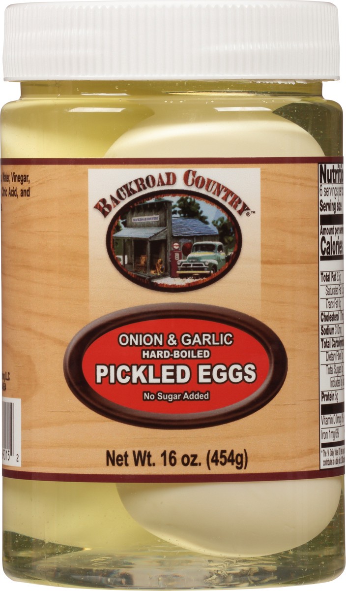 slide 6 of 9, Backroad Country Onion & Garlic Pickled Eggs 16 oz, 16 oz