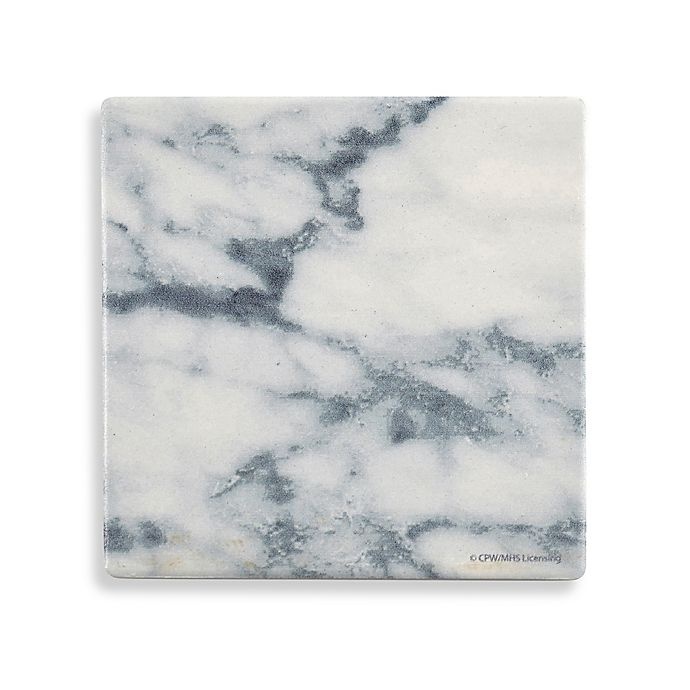 slide 1 of 1, Thirstystone Printed Marble Single Coaster - Blue and White, 1 ct