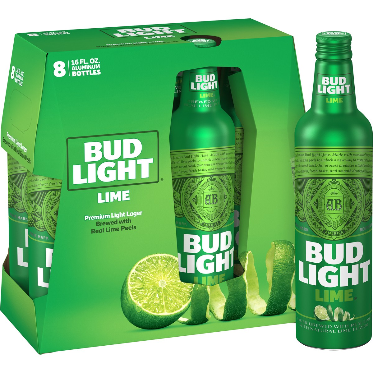 slide 1 of 1, Bud Light Lime Beer, 16 fl oz