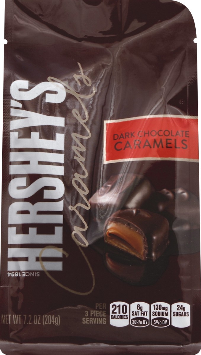 slide 4 of 5, Hershey's Dark Chocolate Caramels, 7.2 oz