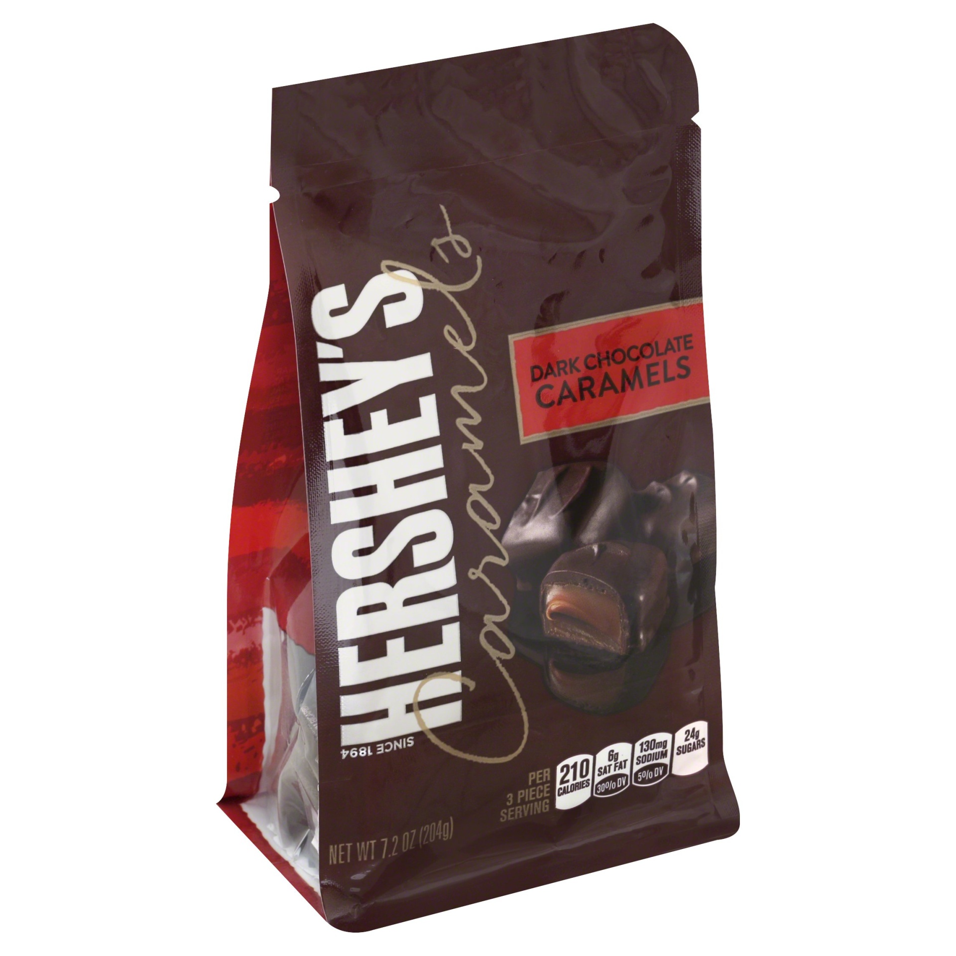 slide 1 of 1, Hershey's Dark Chocolate Caramels, 7.2 oz