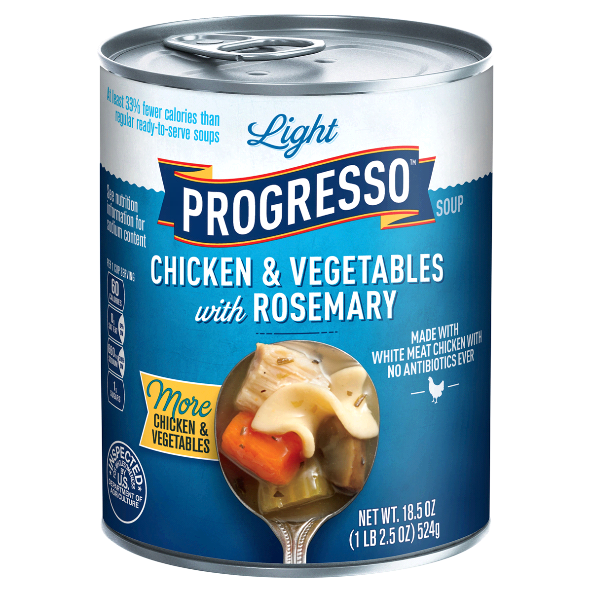 slide 1 of 1, Progresso Light Chicken & Vegetable with Rosemary Soup, 18.5 oz