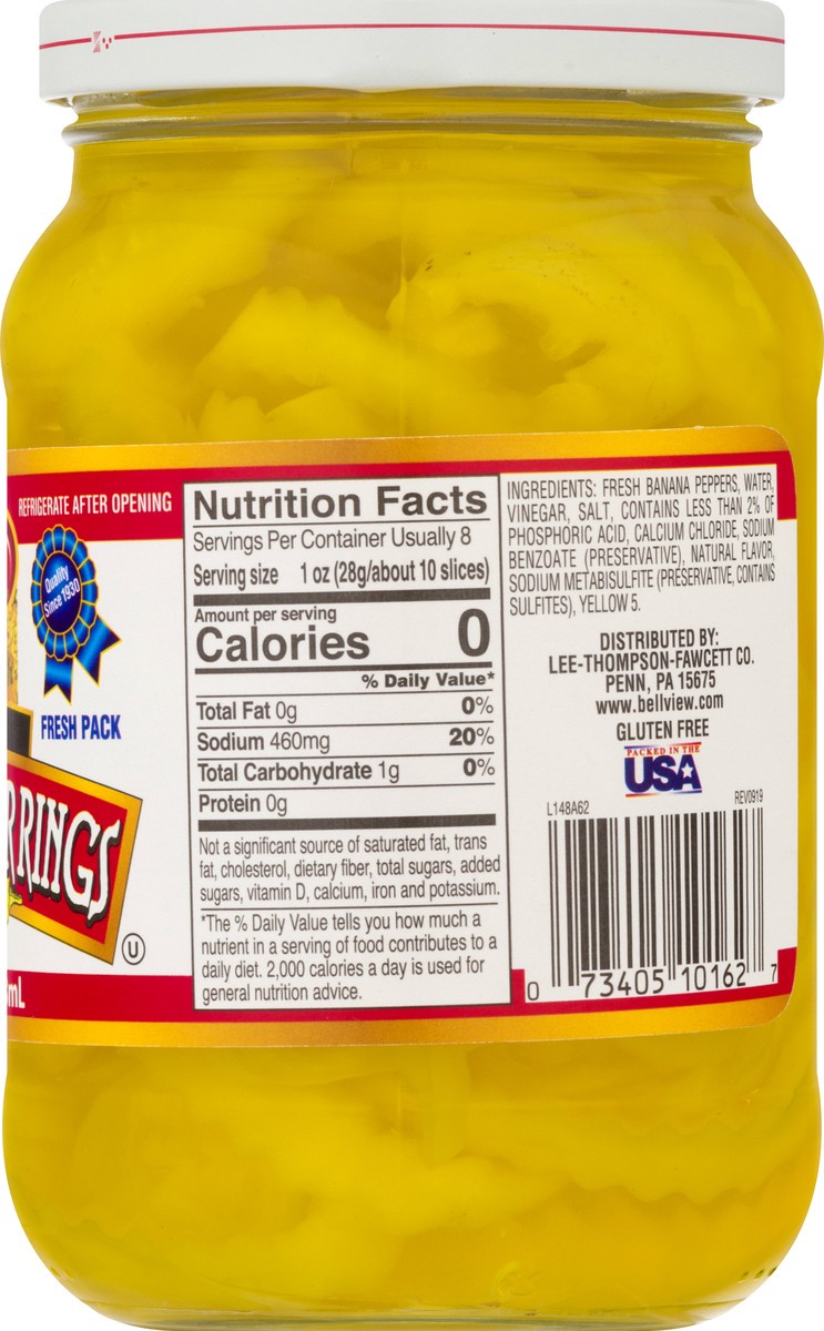 slide 11 of 13, Bell-View Hot Fresh Pack Banana Pepper Rings 16 oz, 16 oz