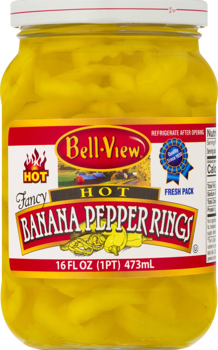 slide 2 of 13, Bell-View Hot Fresh Pack Banana Pepper Rings 16 oz, 16 oz