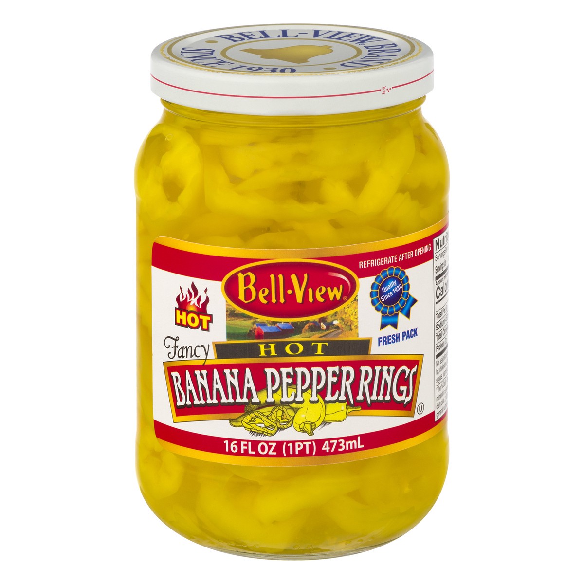 slide 8 of 13, Bell-View Hot Fresh Pack Banana Pepper Rings 16 oz, 16 oz