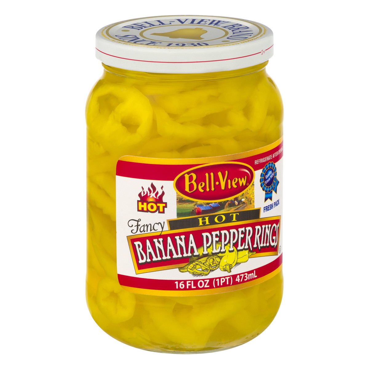 slide 9 of 13, Bell-View Hot Fresh Pack Banana Pepper Rings 16 oz, 16 oz