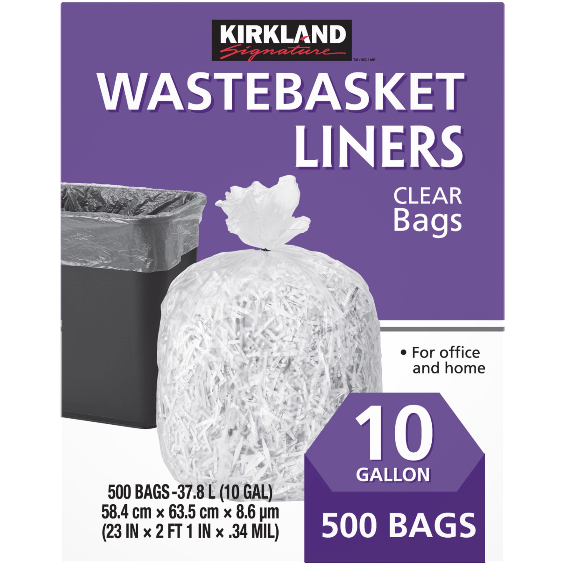 Kirkland Signature Wastebasket Liners 500 ct; 10 gal Shipt