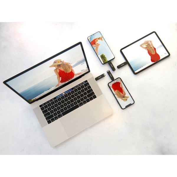 slide 4 of 10, Sandisk Phone Drive, 128 Gb, Black, 1 ct