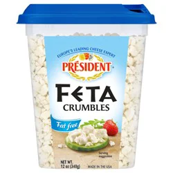 Président Feta Cheese Crumbled Fat Free 12 oz