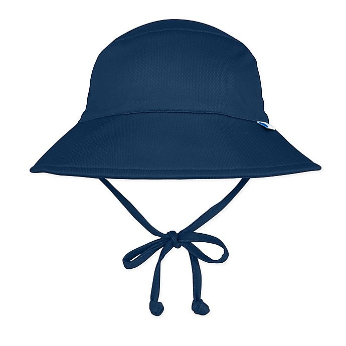 slide 1 of 3, i play. by Green Sprouts Infant Breathable Bucket Sun Protection Hat - Navy, 1 ct