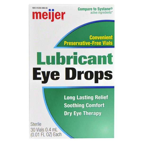 slide 1 of 1, Meijer Lubricant Eye Drops, Each, 30 ct